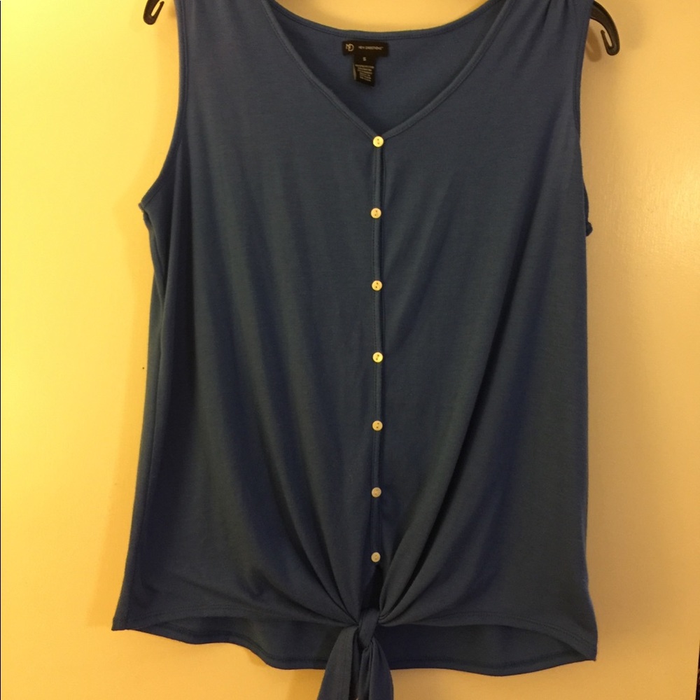 Pretty sky blue sleeveless tie tank